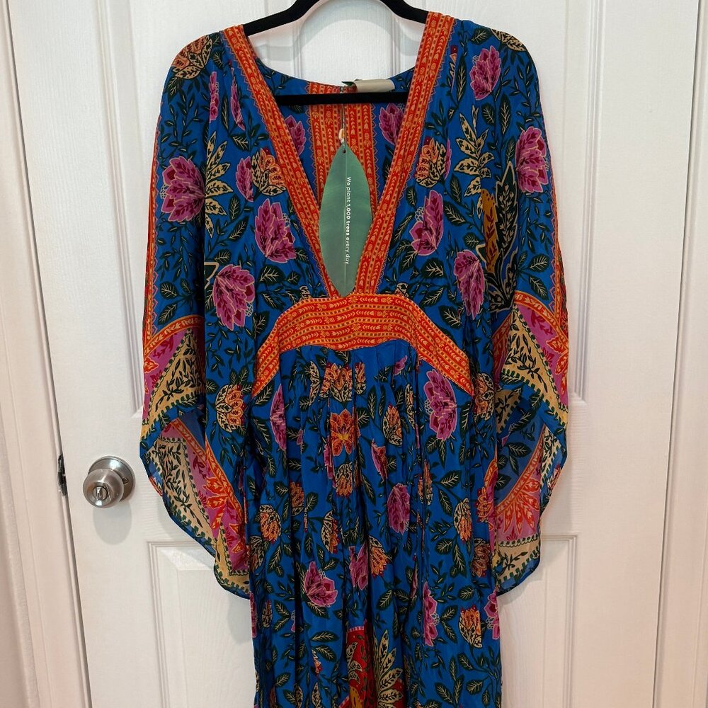 FARM RIO PINEAPPLE GARDEN MAXI KAFTAN DRESS NEW WITH TAGS (NWT)